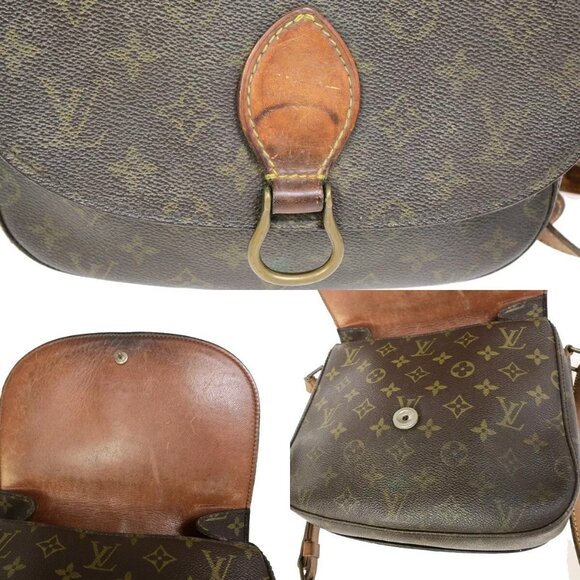 LOUIS VUITTON Saint Cloud GM Shoulder Bag Monogram Leather Brown - Picture 7 of 16